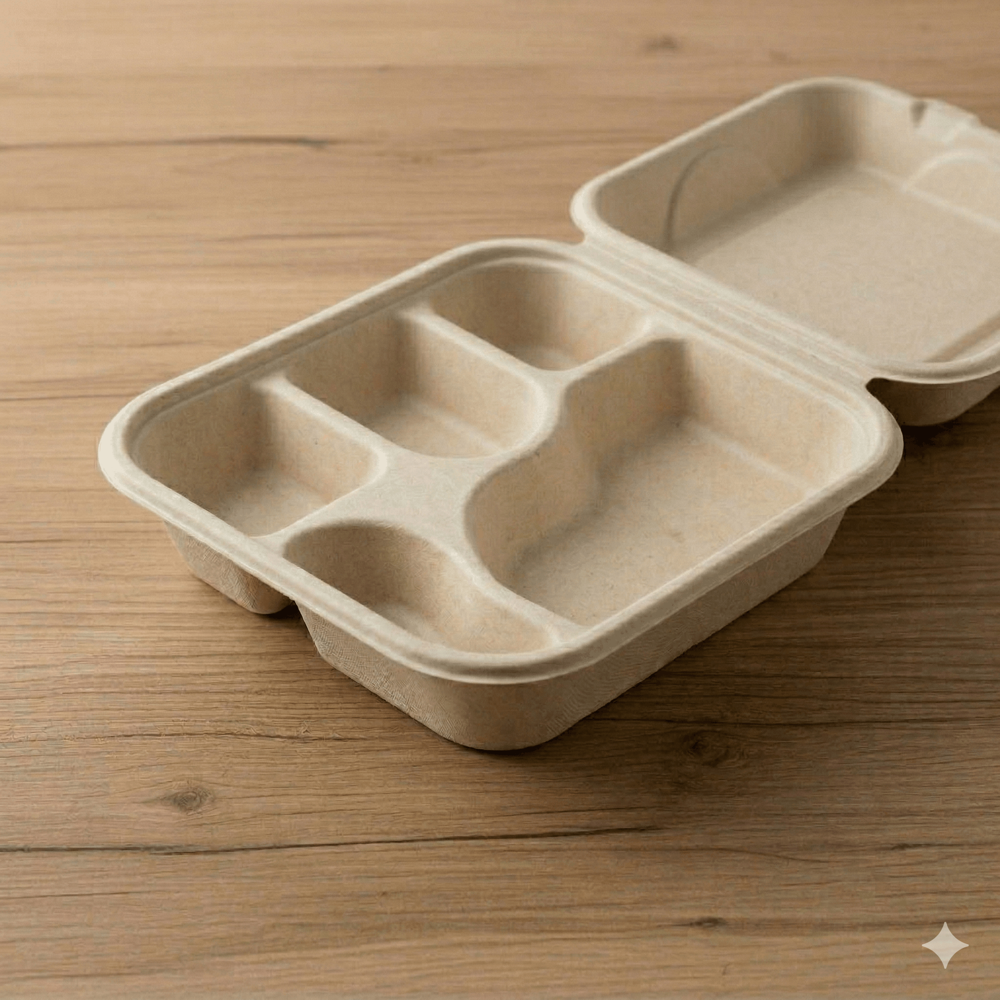 Compartment clamshell containers
