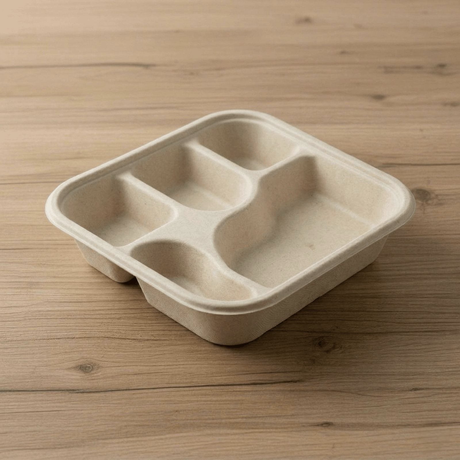 Five compartment bagasse trays